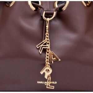 Karl Lagerfeld Purse Charm NEW Letters K A R L Brand 6.5" Gold Tone Fast Ship